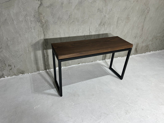 アイアンベンチ|無垢材 × スチール|インダストリアル・玄関収納付き